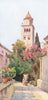 ITALY. Lake. Lago di Orta. Campanile of San Giulio 1905 old antique print