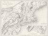 Map of the North-Eastern Part of the United States, USA. WH BARTLETT 1840