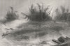 The Rapids above the Falls of Niagara, New York. WH BARTLETT 1840 old print