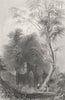 The Tomb of Washington, Mount Vernon, Virginia. WH BARTLETT 1840 old print