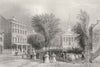 Ballston Springs, Towns. WH BARTLETT 1840 old antique vintage print picture