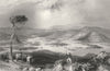 Squawm Lake (New Hampshire), New Hampshire. WH BARTLETT 1840 old antique print