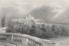 Washington, from the President's House, Washington DC. WH BARTLETT 1840 print