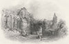 WALES. Refectory, Tintern Abbey-Bartlett c1860 old antique print picture