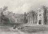 WALES. The paved stone court-Bartlett c1860 old antique vintage print picture