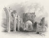 WALES. Nave, Llanthony Priory-Bartlett c1860 old antique vintage print picture