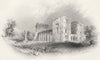 WALES. Llanthony Priory, View-Bartlett c1860 old antique vintage print picture