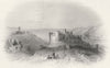 WALES. Manorbier castle, Church-Bartlett c1860 old antique print picture