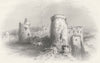 WALES. Kidwelly Castle from Battlements-Bartlett c1860 old antique print
