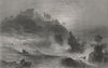 SWITZERLAND.Laufen Castle (above the Rhine Fall at Schaffhausen). BARTLETT 1836