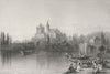 SWITZERLAND. View of Thun, from the Lake (Canton Bern/Berne). BARTLETT 1836
