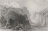 SWITZERLAND. The Valley of Lauterbrunnen (from the Wengern Alp). BARTLETT 1836