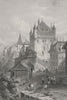 SWITZERLAND. Castle, or Chateau Cantonale, of Lausanne. BARTLETT 1836 print