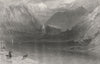 SWITZERLAND. Hospice, Grand St. Bernard (Valais). BARTLETT 1836 old print