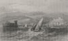 LEBANON. Sidon & Mount, from Sea-Bartlett 1847 old antique print picture