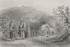 ISRAEL. Well at Nazareth-Bartlett 1847 old antique vintage print picture