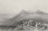 ISRAEL. Jezreel, Mount Gelboe & Beit She'an-Bartlett 1847 old antique print