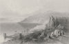 ISRAEL. Tiberias-Bartlett 1847 old antique vintage print picture