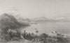 ISRAEL. Baths & Tiberias(Mount Hermon)-Bartlett 1847 old antique print picture