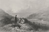 ISRAEL. Jacob's Well, Sychar-Bartlett 1847 old antique vintage print picture