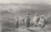 ISRAEL. Wells & Remains of pool, Bethel-Bartlett 1847 old antique print