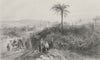 ISRAEL. Ramla, with hills of Judea-Bartlett 1847 old antique print picture