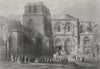 JERUSALEM. Church of Holy Sepulchre-Bartlett 1847 old antique print picture