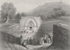 ISRAEL. Tomb of Virgin, Jerusalem-Bartlett 1847 old antique print picture