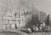 ISRAEL. Jews Place of Wailing, Jerusalem-Bartlett 1847 old antique print