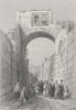 ISRAEL. Arch, Via Dolorosa-Bartlett 1847 old antique vintage print picture