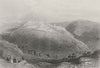 ISRAEL. Mount Zion, hill of Evil Counsel-Bartlett 1847 old antique print
