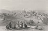 ISRAEL. Enclosure of Temple, Jerusalem-Bartlett 1847 old antique print picture