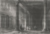 ISRAEL. Basilica, Bethlehem-Bartlett 1847 old antique vintage print picture