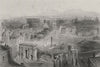 ROME. From Capitoline Hill, looking, Forum-Bartlett 1847 old antique print