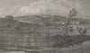 HAMPSTEAD. Distant view from the Regents Canal 1814 old antique print picture