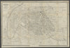 PARIS. Paris. Town city plan 1882 old antique vintage map chart