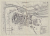 BELGIUM. Ostend. Oostende. town city plan 1882 old antique map chart