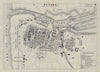 BELGIUM. Ostend. Oostende. town city plan 1882 old antique map chart