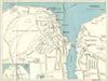COWES vintage town/city plan. Isle of Wight. WARD LOCK c1961 old vintage map