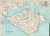 ISLE OF WIGHT showing complete railway network. Cowes Ryde. WARD LOCK c1961 map