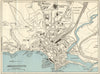 ABERYSTWYTH vintage town/city plan. Wales. WARD LOCK c1963 old vintage map