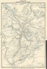 SNOWDON SHOWING PATHS TO SUMMIT. Llanberis. WARD LOCK c1928 old vintage map