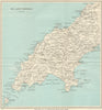 THE LLYN PENINSULA. Pwllheli. Barmouth. Wales. WARD LOCK c1928 old vintage map