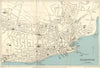 FOLKESTONE vintage town/city plan. Kent. WARD LOCK c1960 old vintage map chart