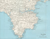 THE LIZARD South Cornwall Helford River Helston Falmouth Bay Porthleven 1971 map