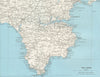 THE LIZARD South Cornwall Helford River Helston Falmouth Bay Porthleven 1971 map