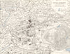 CENTRAL EDINBURGH vintage town/city plan. Scotland. WARD LOCK 1975 old map