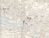 CENTRAL GLASGOW vintage town/city plan. Scotland. WARD LOCK 1975 old map