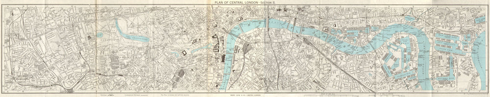 CENTRAL LONDON-SECTION 3 vintage town/city plan. London. WARD LOCK 1965 map