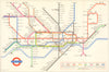 London Underground Tube map Plan Diagram. Paul GARBUTT 1965 old vintage